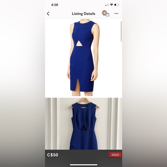 BCBGMAXAZRIA Cutout Dress it doesn’t fit me very stunning sadly don’t fit me - Picture 1 of 4